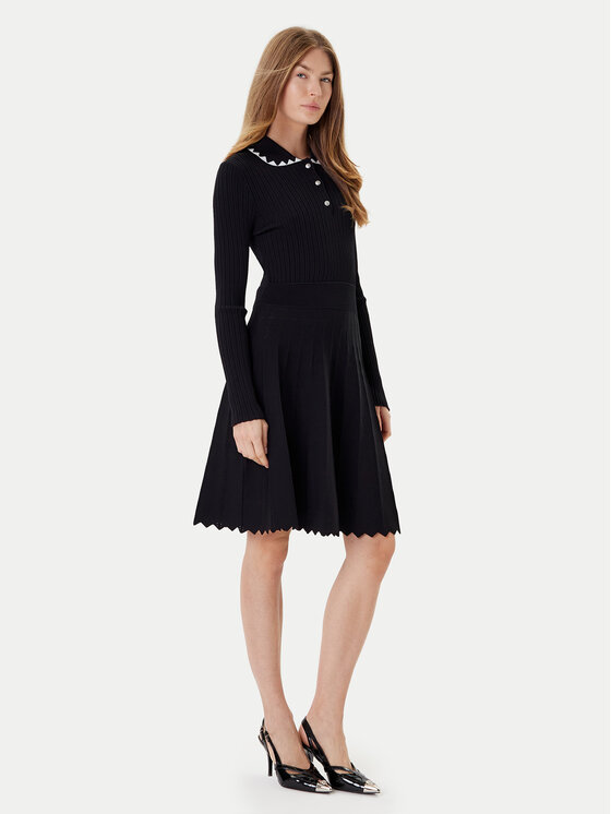 PINKO Плетена рокля Nisida 105422 A2PT Черен Regular Fit цвят на ниска цена