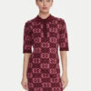 PINKO Плетена рокля Nothing 106039 A2YD Бордо Regular Fit цвят на ниска цена
