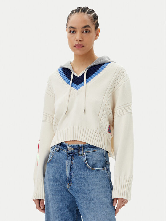 PINKO Пуловер Breithorn Maglia 104621 Екрю Relaxed Fit цвят на ниска цена