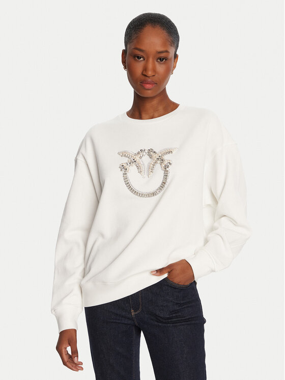 PINKO Суитшърт Nelly 100534 A2RO Бял Regular Fit цвят на ниска цена