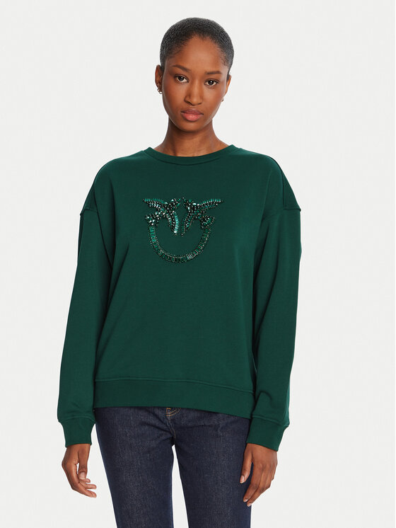 PINKO Суитшърт Nelly 100534 A2RO Зелен Regular Fit цвят на ниска цена