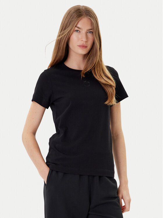 PINKO Тишърт Bussolotto 100355 A2RD Черен Regular Fit цвят на ниска цена