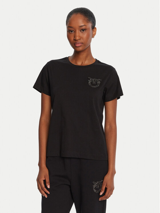 PINKO Тишърт Nambrone 103320 A2RN Черен Regular Fit цвят на ниска цена