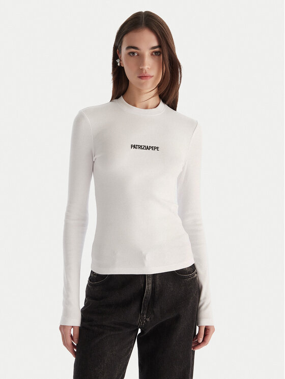 Patrizia Pepe Блуза 2M4512/J355-W103 Бял Regular Fit цвят на ниска цена