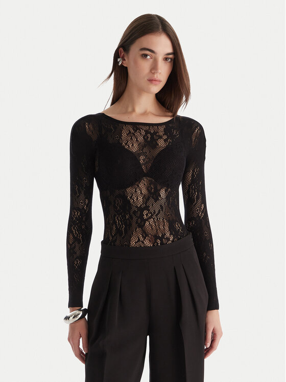 Patrizia Pepe Боди 2M4484/J344-K103 Черен Slim Fit цвят на ниска цена