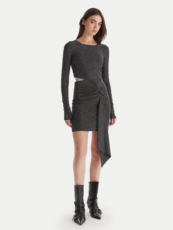 Patrizia Pepe Коктейлна рокля 2A2972/J340-K478 Черен Regular Fit цвят на ниска цена