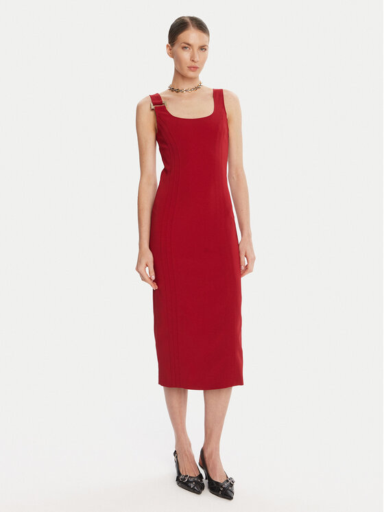 Patrizia Pepe Коктейлна рокля 8A1514 A6F5 Червен Regular Fit цвят на ниска цена