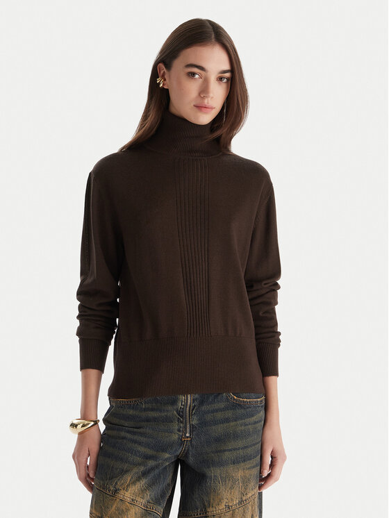 Patrizia Pepe Поло 2K0340 KM36 Кафяв Regular Fit цвят на ниска цена