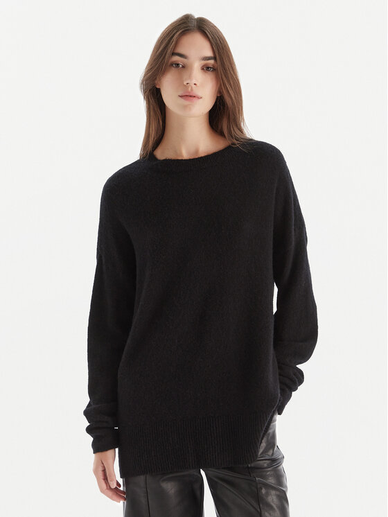 Patrizia Pepe Пуловер 2K0326 K293 Черен Regular Fit цвят на ниска цена