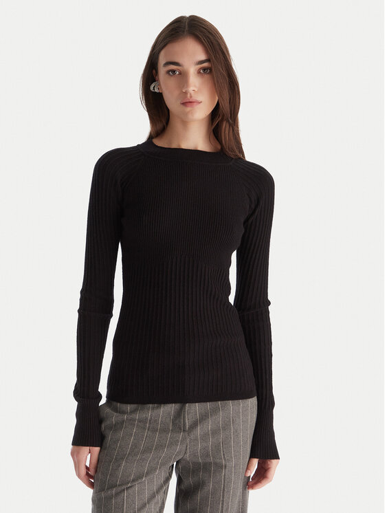 Patrizia Pepe Пуловер 2K0337/K7S0-K103 Черен Slim Fit цвят на ниска цена