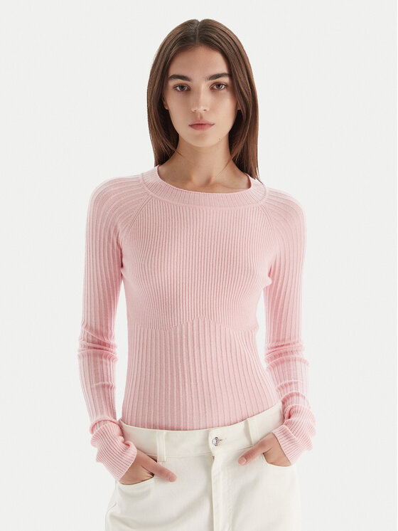 Patrizia Pepe Пуловер 2K0337/K7S0-M555 Розов Regular Fit цвят на ниска цена