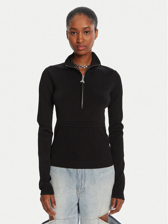 Patrizia Pepe Пуловер 8K0323 K274 Черен Regular Fit цвят на ниска цена