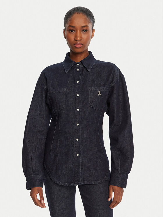 Patrizia Pepe дънкова риза 8C0795/D113-CA74 Тъмносин Regular Fit цвят на ниска цена