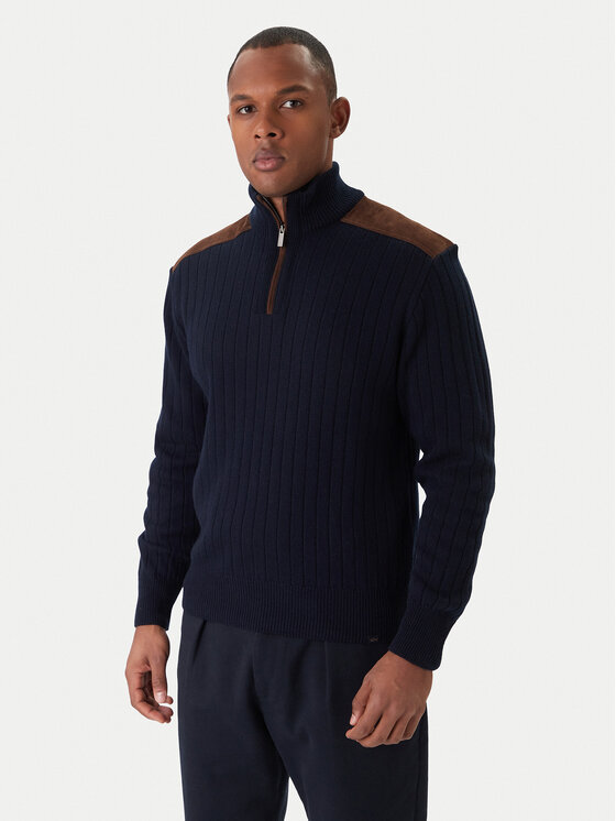 Paul&Shark Пуловер 15311113 Тъмносин Regular Fit цвят на ниска цена