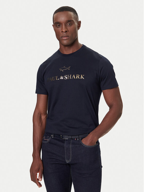 Paul&Shark Тишърт 99311007 Тъмносин Regular Fit цвят на ниска цена