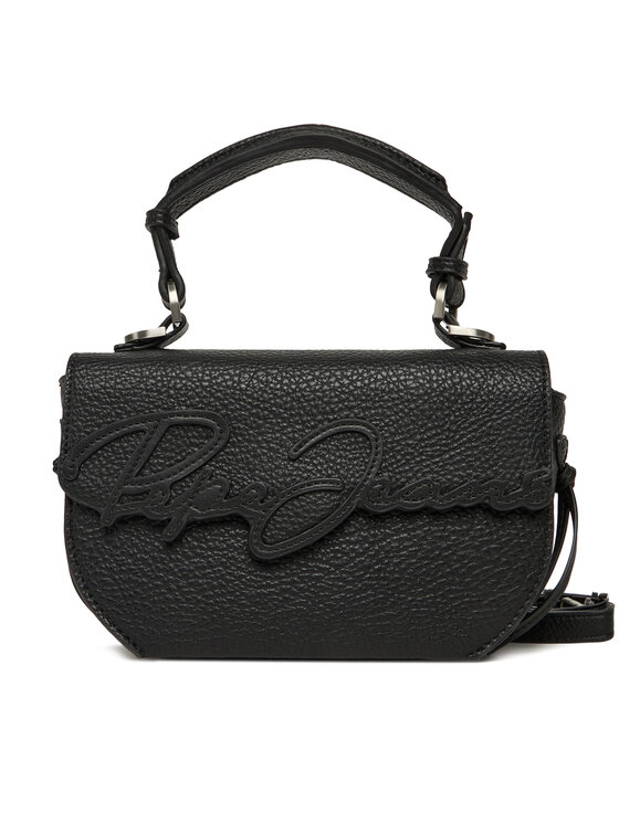 Pepe Jeans Дамска чанта Amber Script PL031664 Черен цвят на ниска цена