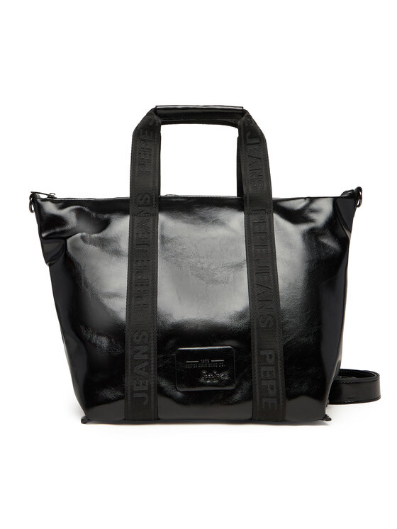 Pepe Jeans Дамска чанта Chelsea Glossy PL0300009 Черен цвят на ниска цена