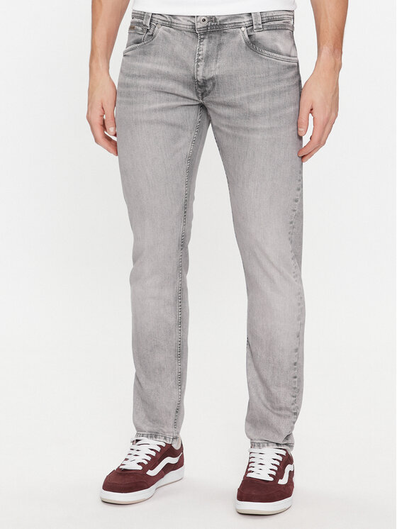 Pepe Jeans Дънки PM207391 Сив Tapered Fit цвят на ниска цена