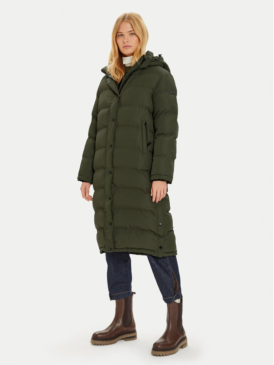 Pepe Jeans Зимно яке Bibi PL402437 Зелен Loose Fit цвят на ниска цена