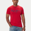 Pepe Jeans Тишърт Original Stretch N PM5010132 Червен Regular Fit цвят на ниска цена