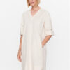 Peserico Ежедневна рокля S02878 Екрю Relaxed Fit цвят на ниска цена