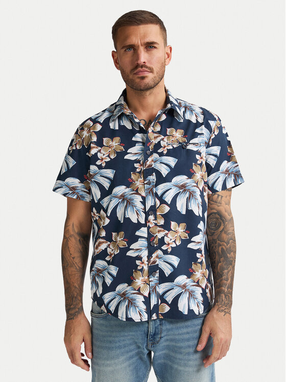 Petrol Industries Риза M-1050-SIS418 Тъмносин Regular Fit цвят на ниска цена