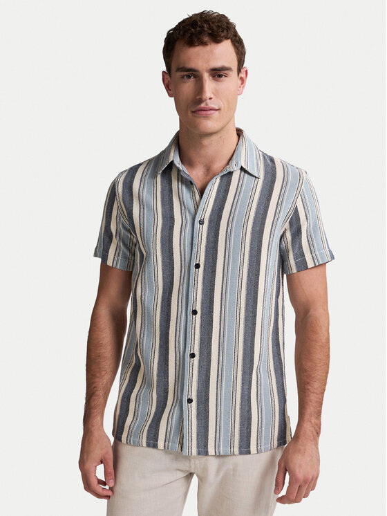 Petrol Industries Риза M-1050-SIS442 Син Regular Fit цвят на ниска цена