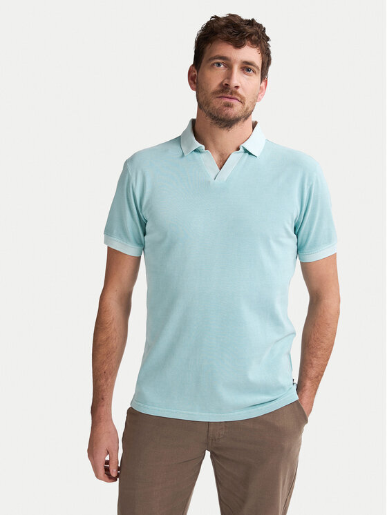 Petrol Industries Тениска с яка и копчета M-1050-POL910 Син Regular Fit цвят на ниска цена