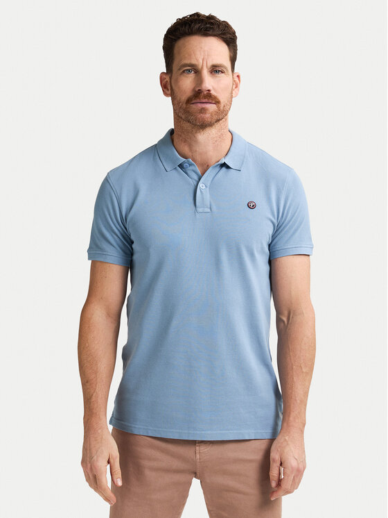 Petrol Industries Тениска с яка и копчета M-ROS-POL002 Светлосиньо Regular Fit цвят на ниска цена