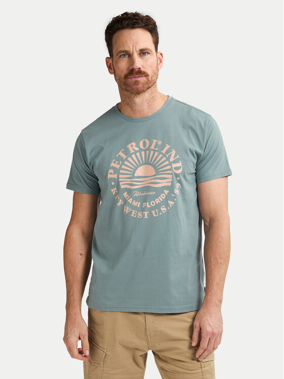Petrol Industries Тишърт M-1050-TSR127 Син Regular Fit цвят на ниска цена