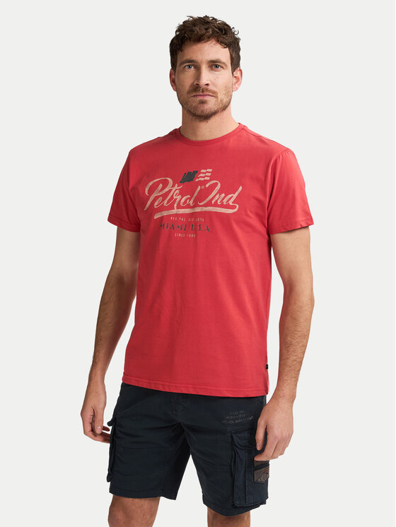 Petrol Industries Тишърт M-1050-TSR600 Червен Regular Fit цвят на ниска цена