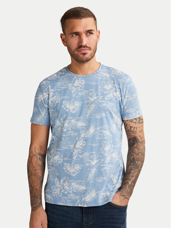 Petrol Industries Тишърт M-1050-TSR623 Светлосиньо Regular Fit цвят на ниска цена