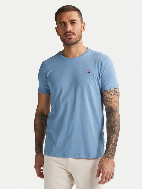 Petrol Industries Тишърт M-ROS-TSR002 Светлосиньо Regular Fit цвят на ниска цена