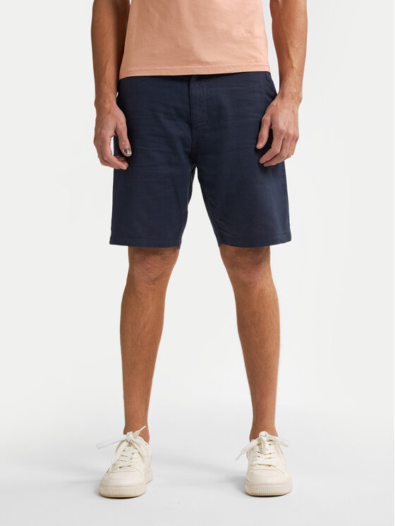 Petrol Industries Шорти от плат M-1050-SHO538 Тъмносин Slim Fit цвят на ниска цена