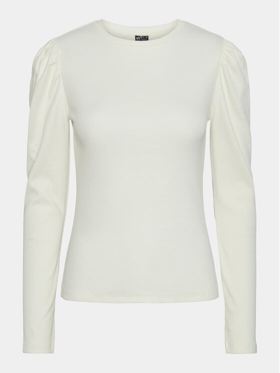 Pieces Блуза Janna 17148584 Бял Regular Fit цвят на ниска цена