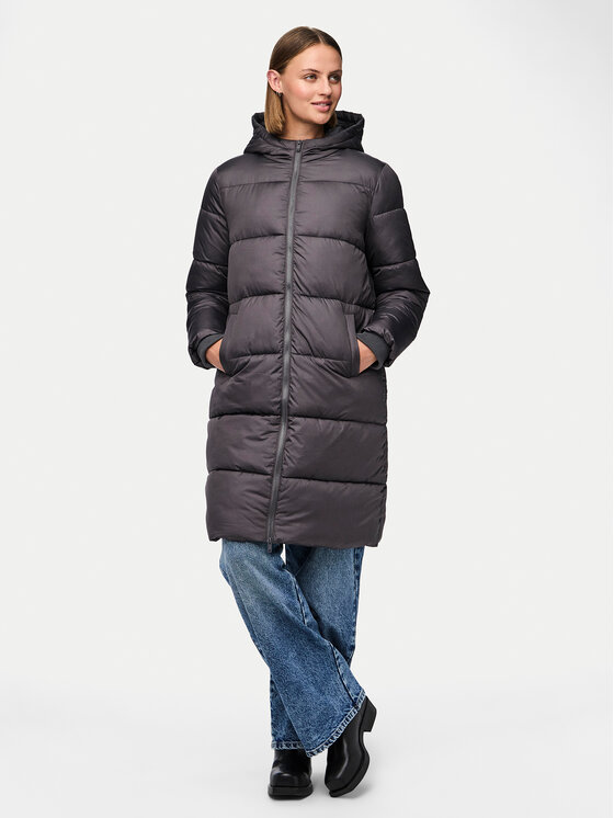 Pieces Зимно яке 17115627 Сив Regular Fit цвят на ниска цена