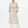 Pieces Тренч Scarlett 17146474 Бежов Regular Fit цвят на ниска цена