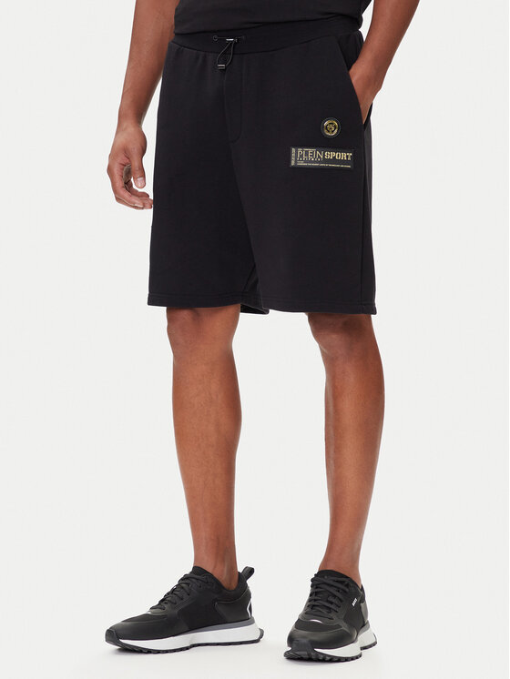 Plein Sport Спортни шорти PAEC MJT2601 STE003N Черен Regular Fit цвят на ниска цена