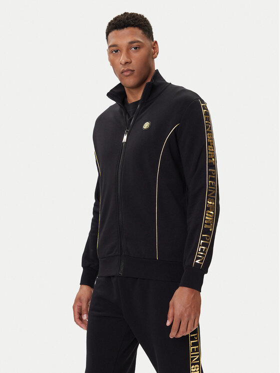 Plein Sport Суитшърт PAEC MJB3607 STE001N Черен Regular Fit цвят на ниска цена