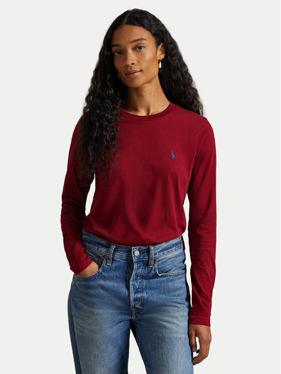 Polo Ralph Lauren Блуза 211898699039 Бордо Regular Fit цвят на ниска цена