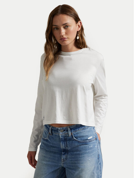 Polo Ralph Lauren Блуза 211967103001 Бял Classic Fit цвят на ниска цена