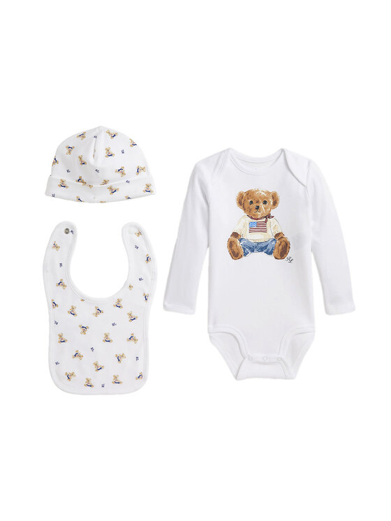 Polo Ralph Lauren Детски комплект 320P00760001 Бял цвят на ниска цена