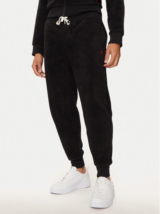 Polo Ralph Lauren Долнище анцуг 714915968001 Черен Regular Fit цвят на ниска цена