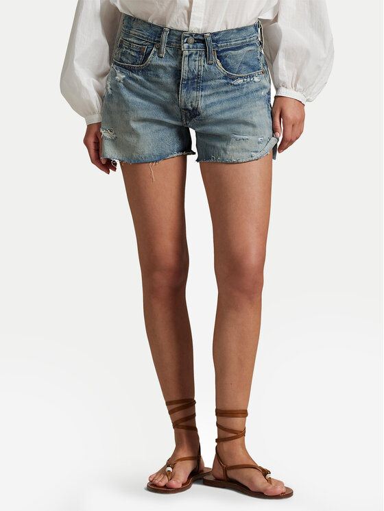 Polo Ralph Lauren Дънкови шорти 211963529001 Син Straight Fit цвят на ниска цена