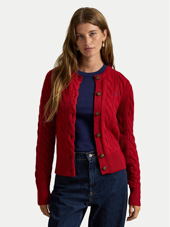 Polo Ralph Lauren Кардиган 211972104013 Червен Slim Fit цвят на ниска цена