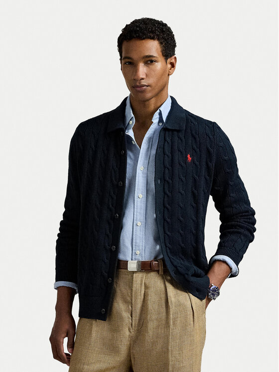Polo Ralph Lauren Кардиган 710979114002 Тъмносин Regular Fit цвят на ниска цена