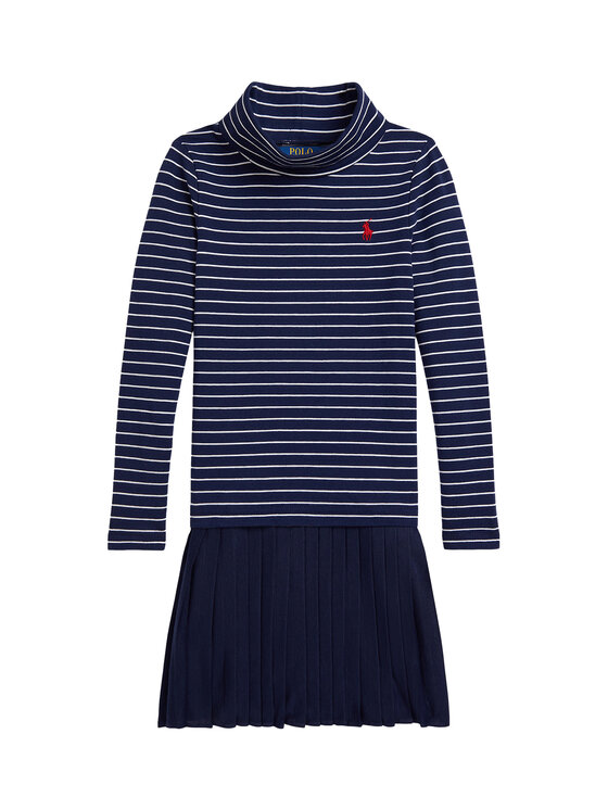 Polo Ralph Lauren Плетена рокля 312980676001 Тъмносин Regular Fit цвят на ниска цена