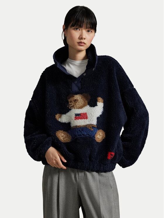 Polo Ralph Lauren Полар 211971768001 Тъмносин Relaxed Fit цвят на ниска цена