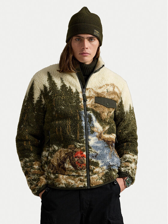 Polo Ralph Lauren Полар 710980791001 Зелен Relaxed Fit цвят на ниска цена