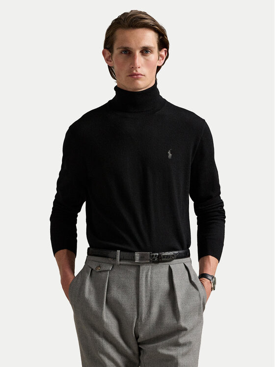 Polo Ralph Lauren Поло 710946145002 Черен Regular Fit цвят на ниска цена